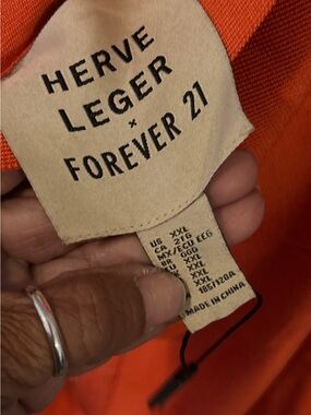 Herve Leger x Forever 21 Backless Dress in Bright Orange